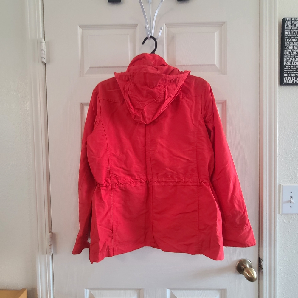 Lands' End Red Hooded Utility Jacket - Picture 12 of 14
